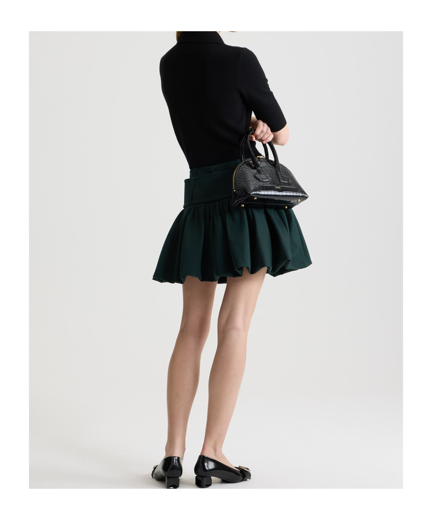 Patou Wool And Cashmere Polo Shirt In Black