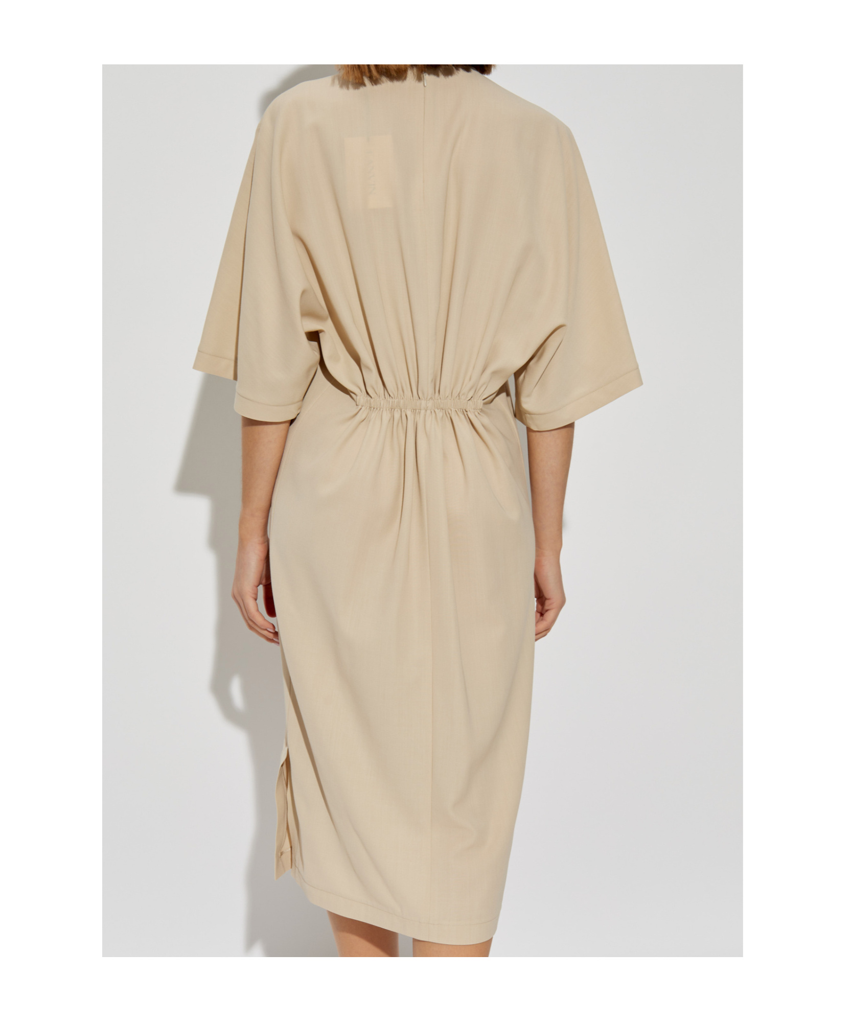 Lanvin Wool Blend T-shirt Dress In Nude