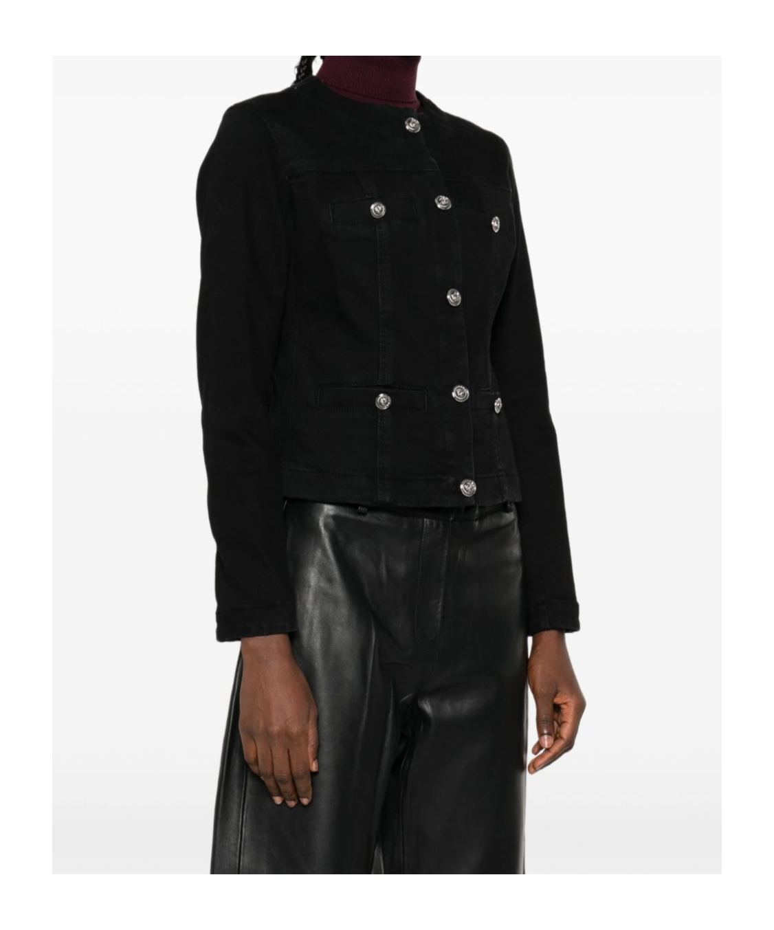 Liu •jo Button-up Jacket In Black
