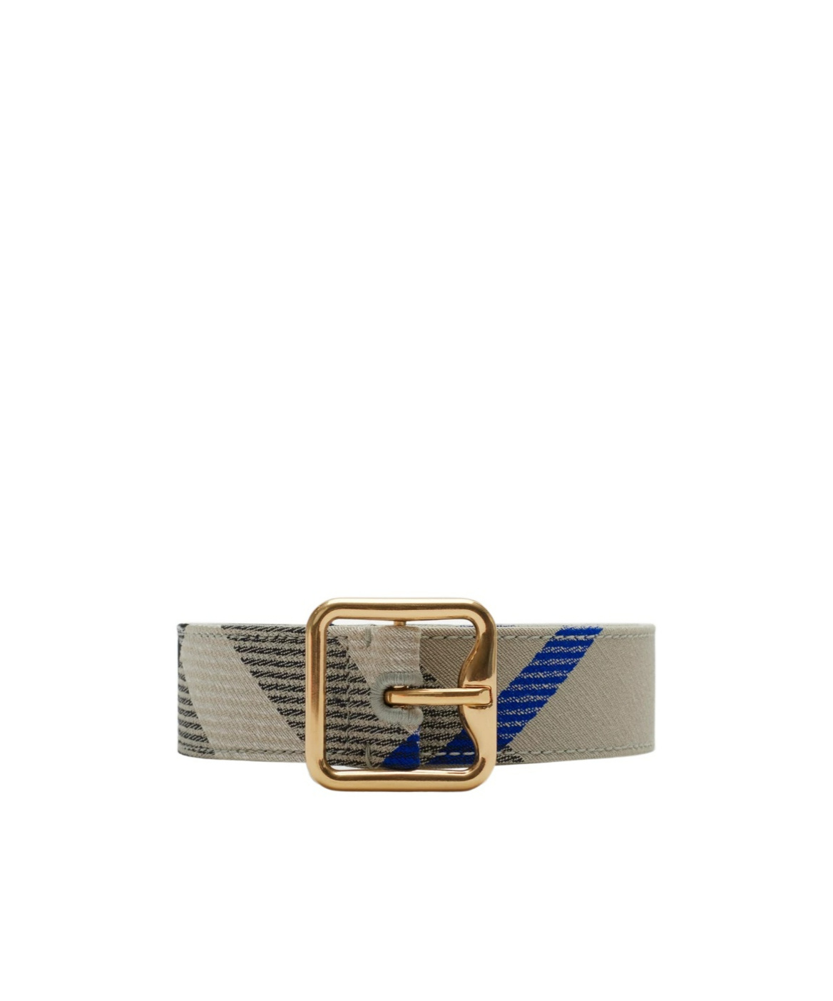 BURBERRY TARTAN-PATTERNED LEATHER BELT