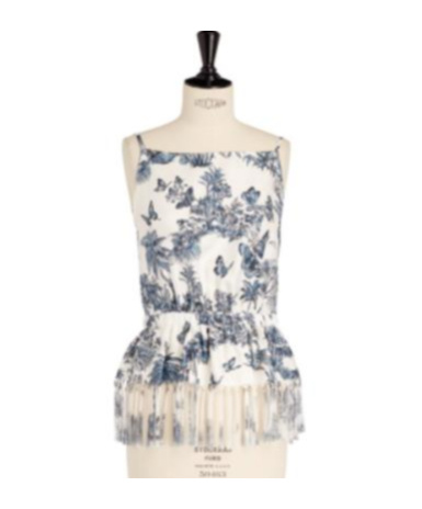 Dior Iviera Top In Gray