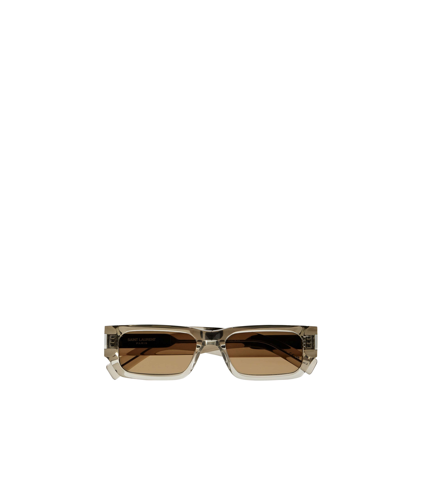 Saint Laurent Sl 660 Rectangle-frame Sunglasses In Green
