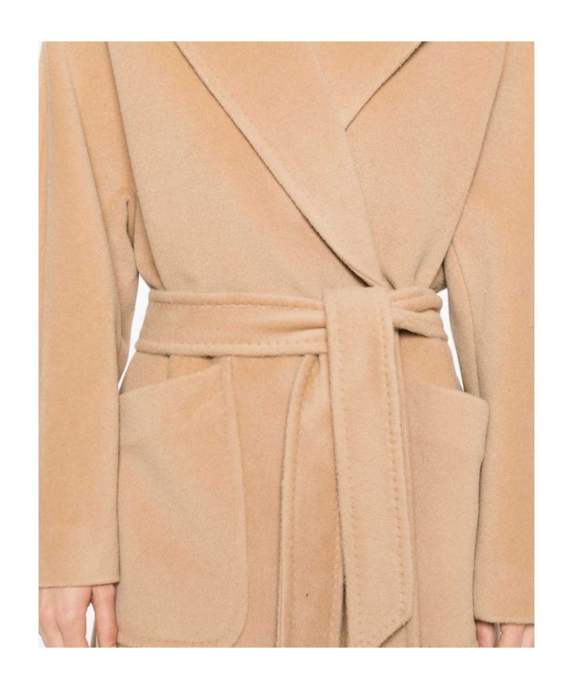 Tagliatore Long Wool Coat With Belt And Pockets In Brown