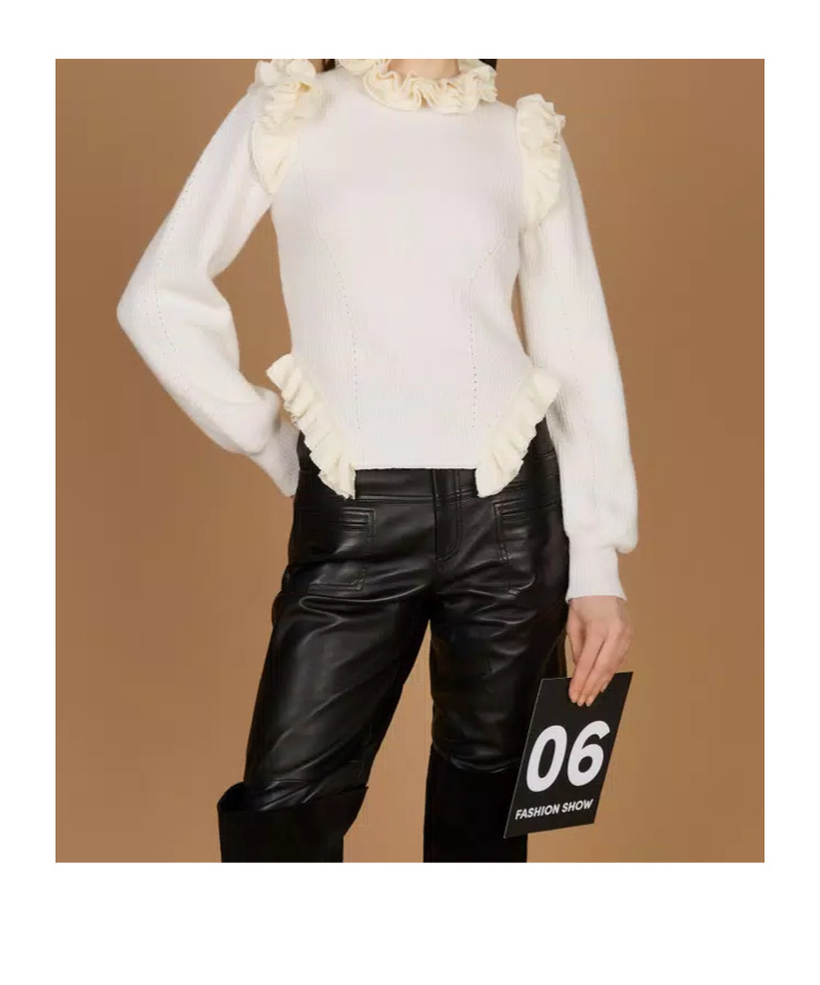 Twinset Ruffled-trim Jumper In White