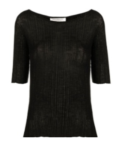 Philosophy Di Lorenzo Serafini Ribbed-knit Top In Black