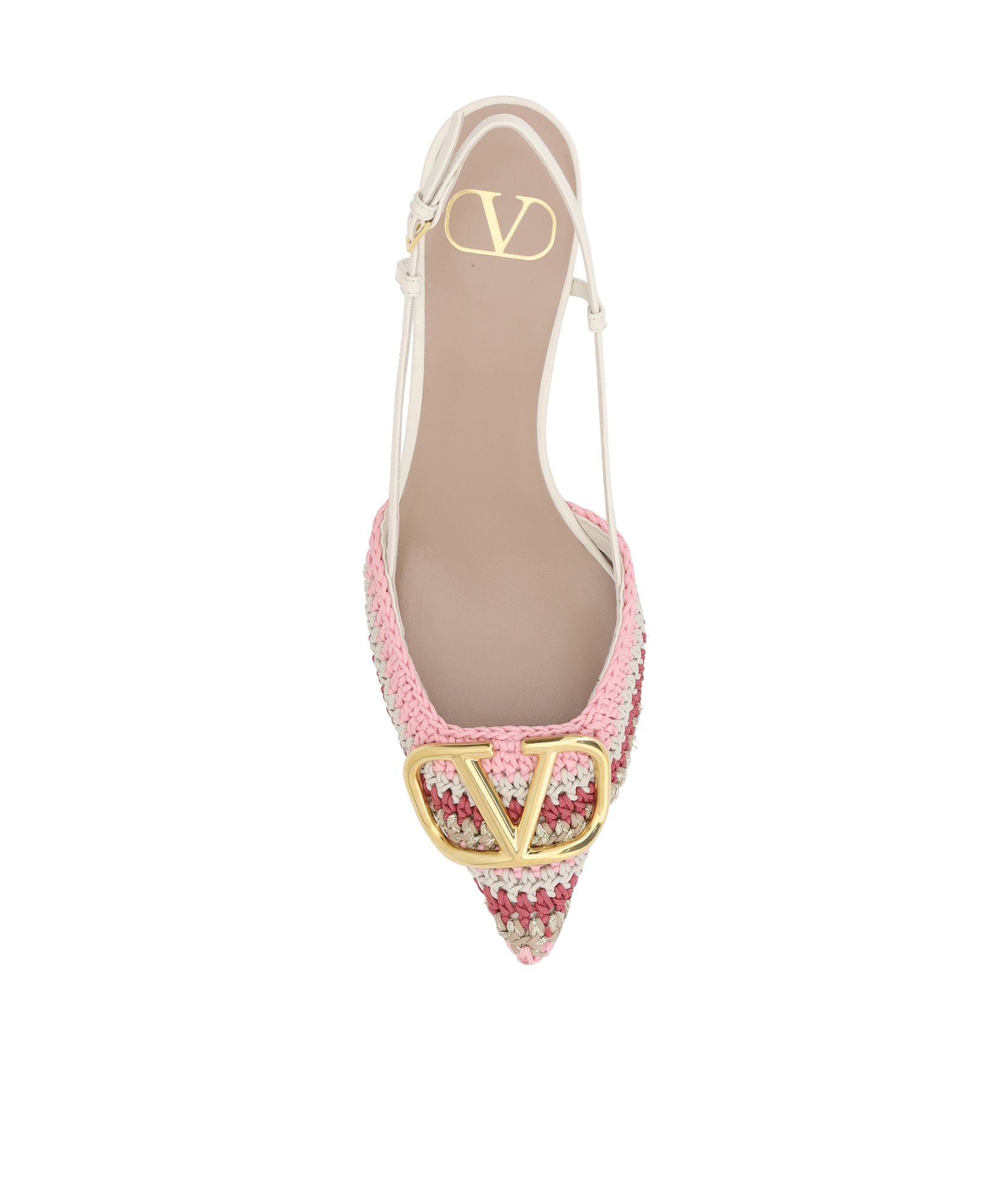 Valentino Slingback-pumps Vlogo Signature 40 In Nude