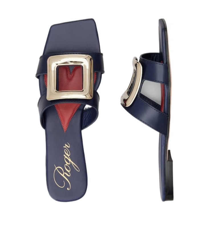 ROGER VIVIER VIV' BY THE SEA MULES IN LEATHER