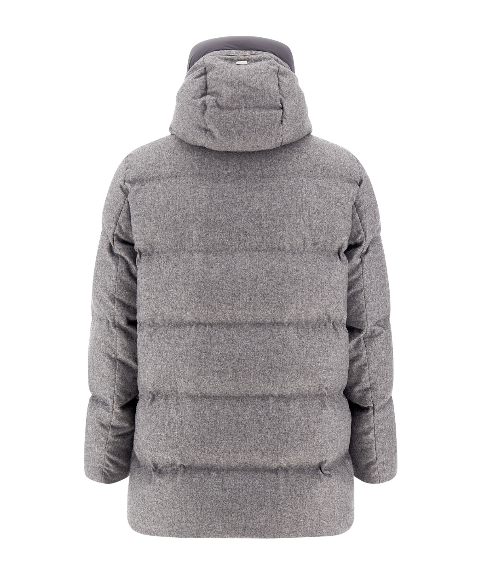 Herno Bomber Jacket In Cashmere, Silk And Ecoage In Gray