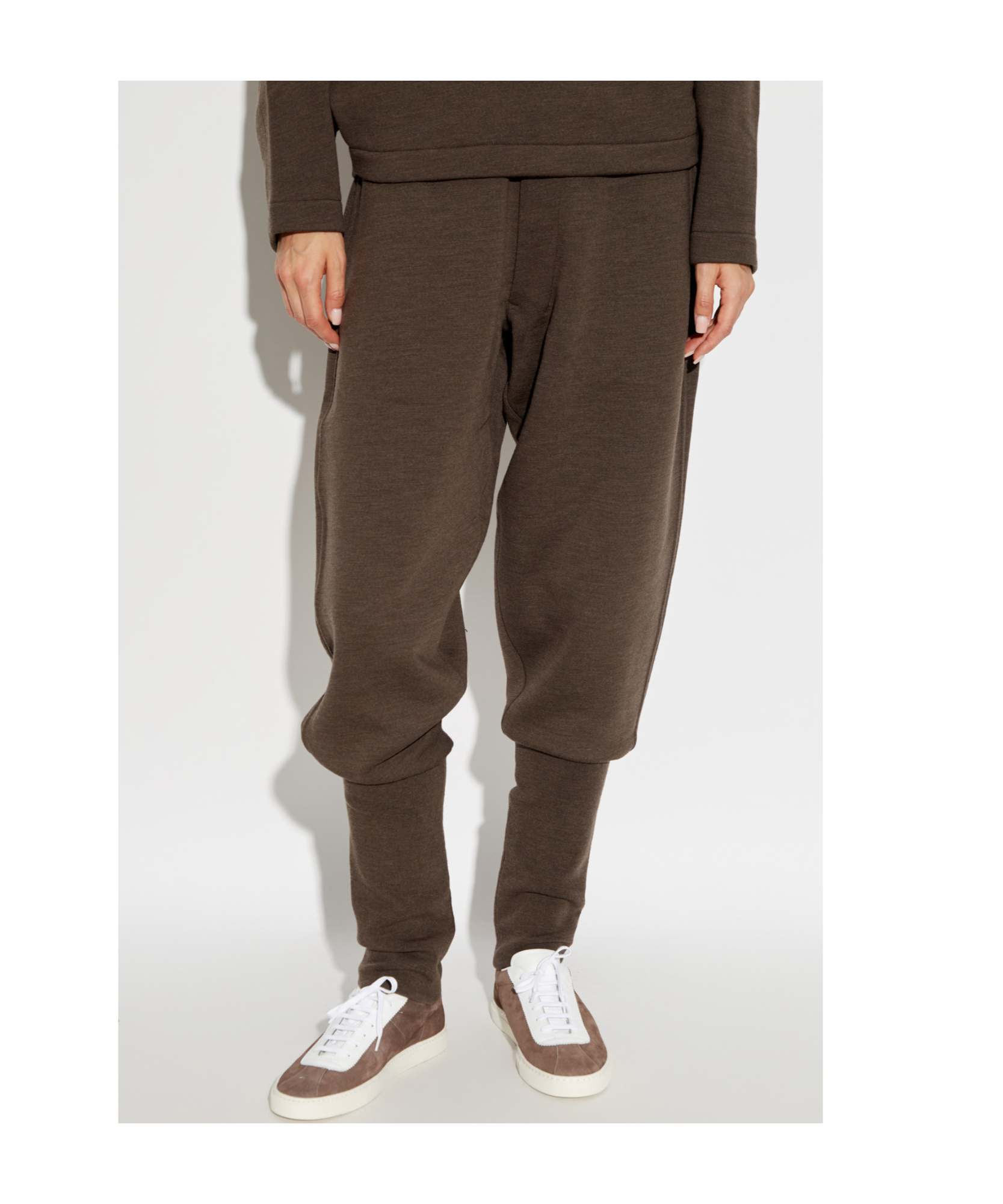 Lemaire Wool Joggers In Brown