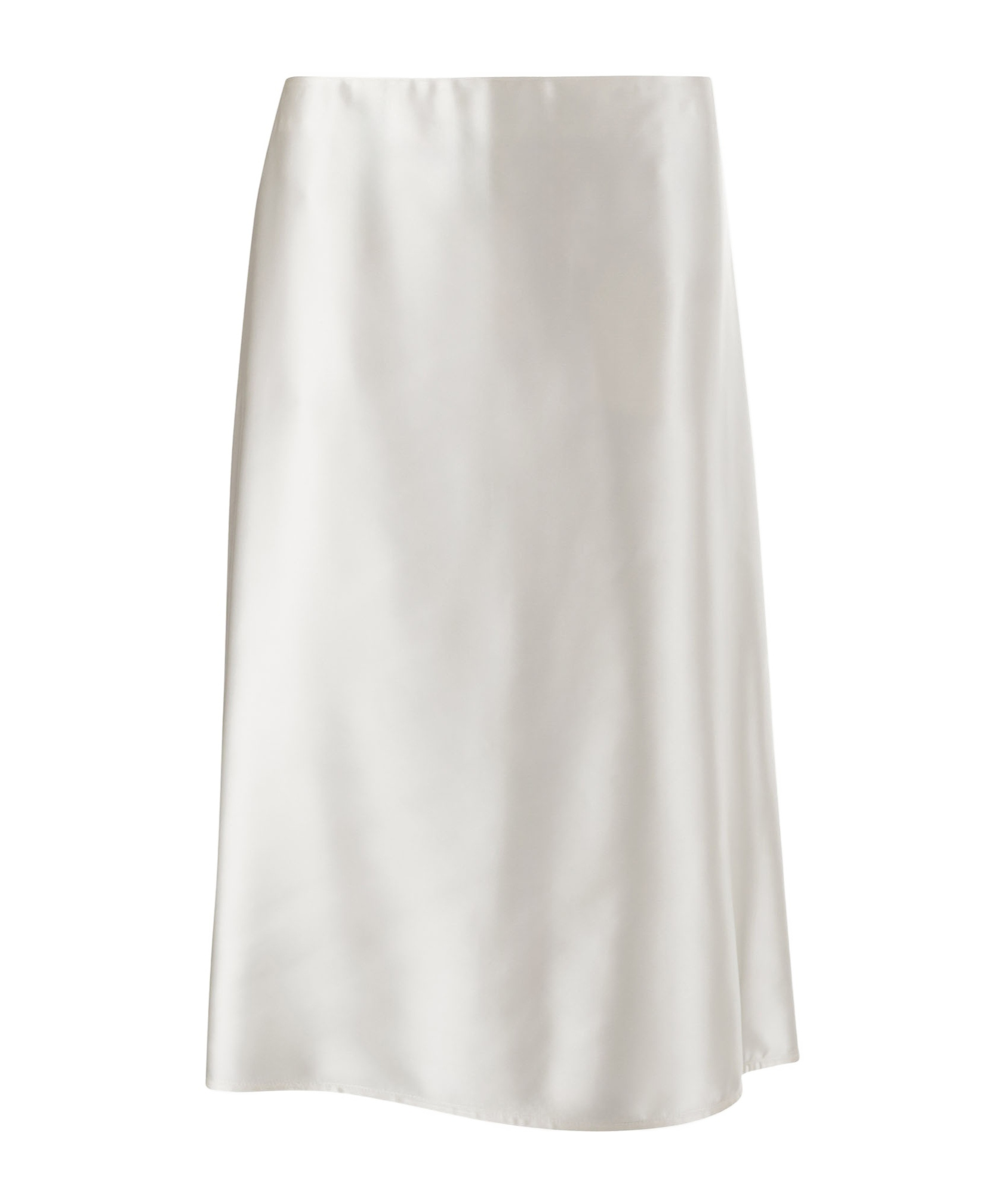Jil Sander White Flared Midi Skirt In White