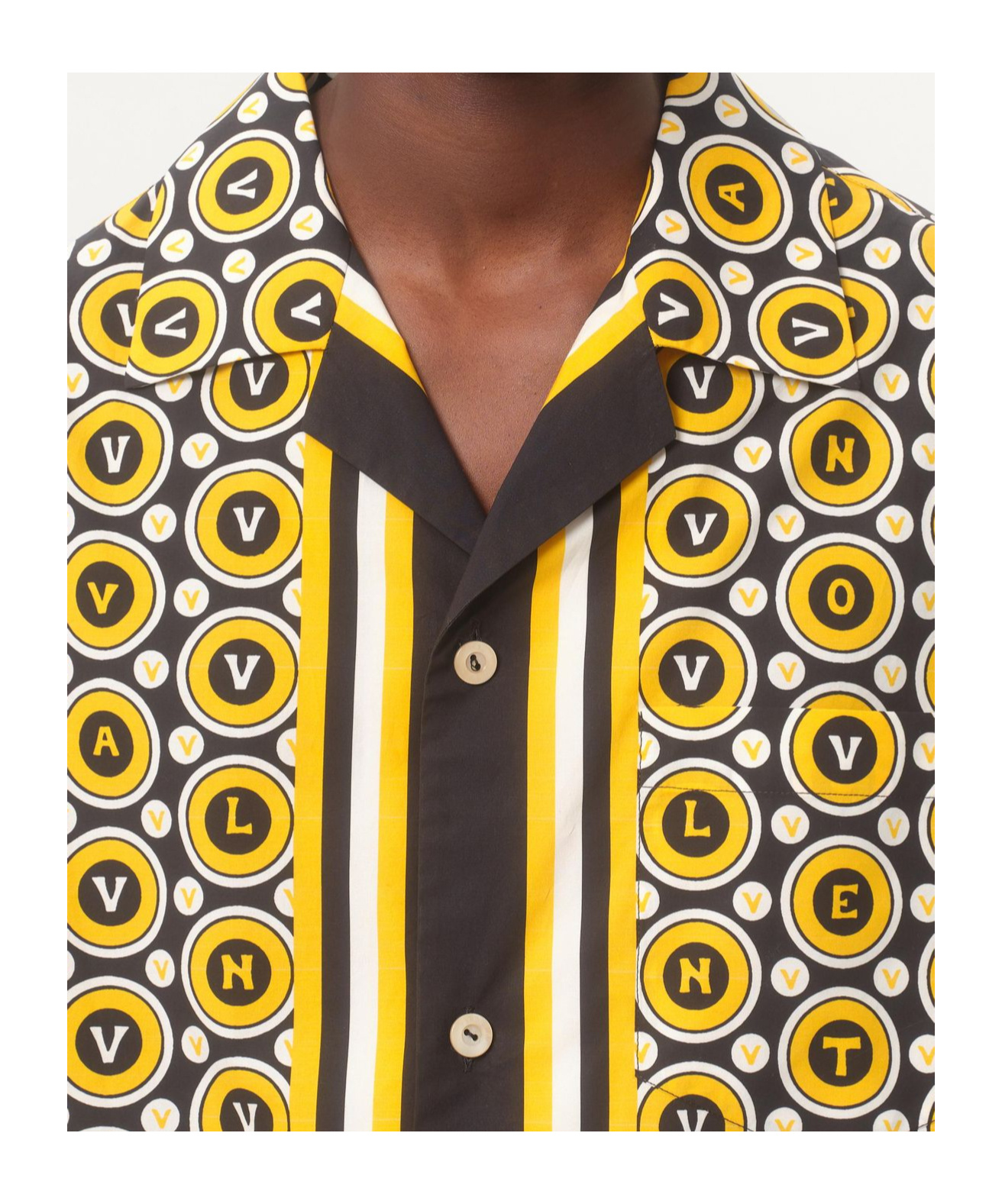 Valentino Bowling Shirt With Bulles Royales Print
