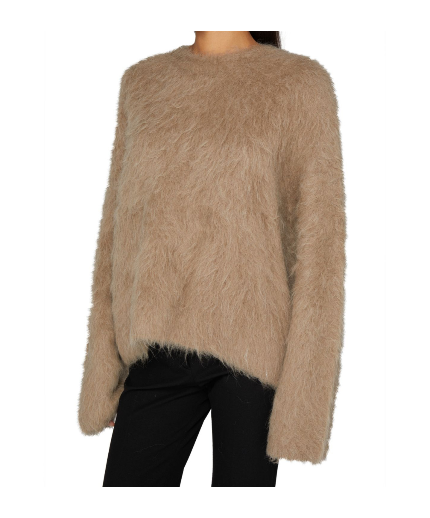 Totême Long Sleeve Sweater In Brown