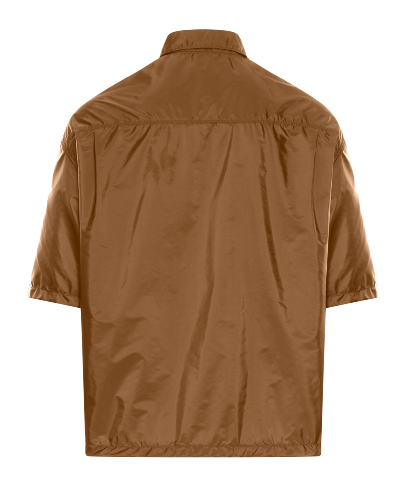 Prada Short Sleeved Shirt In Lightweight Re-nylon In Brown