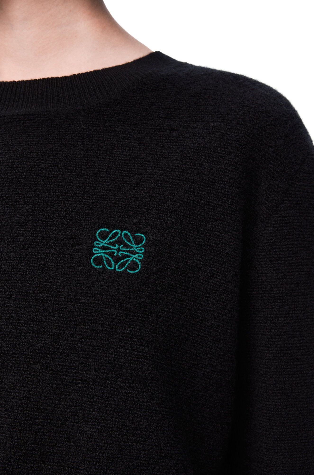Loewe Anagram Wool Sweater In Black