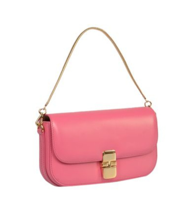 Shop Apc A.p.c. Chain-linked Shoulder Bag In Pink