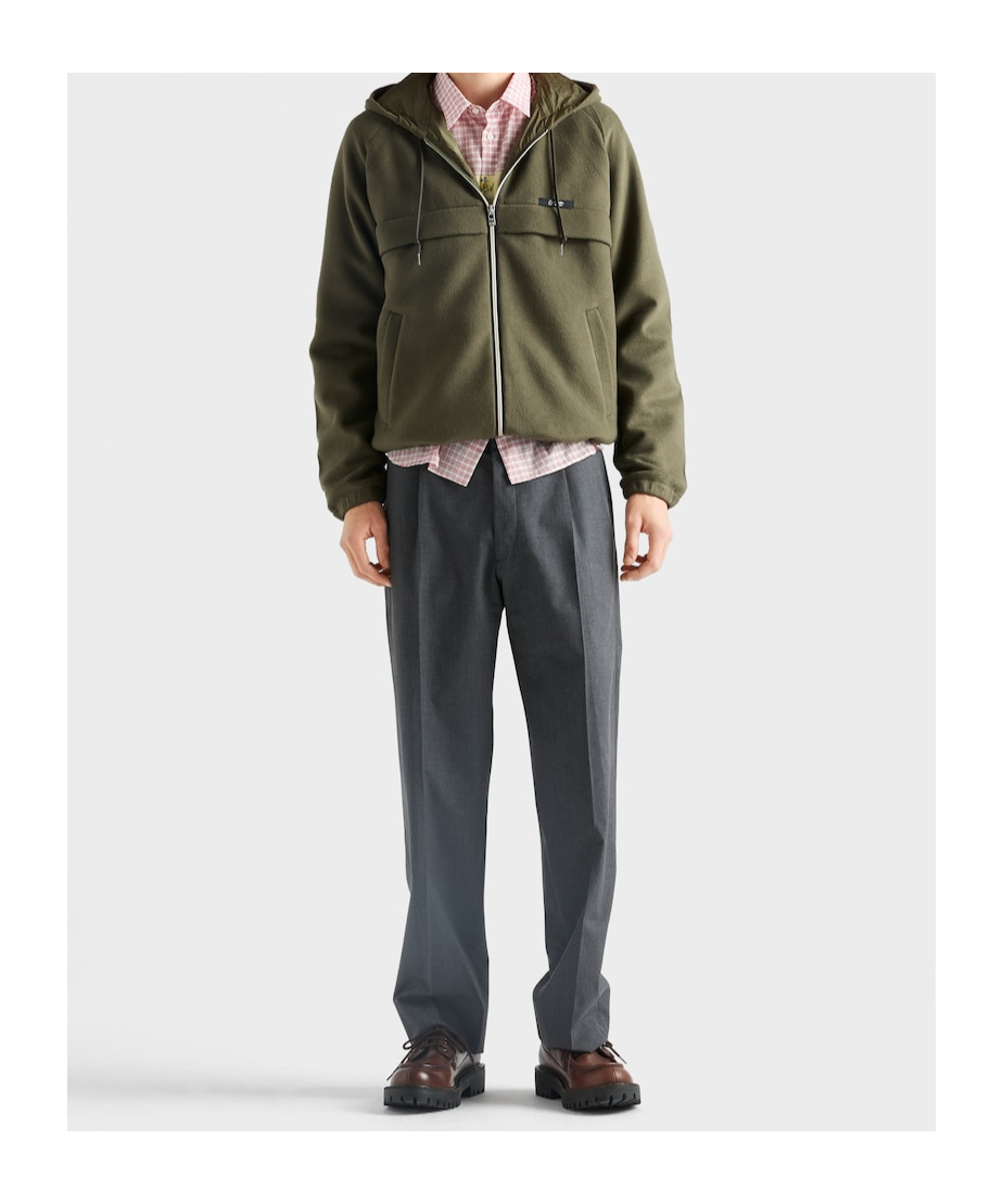 Prada Wool Pants In Gray