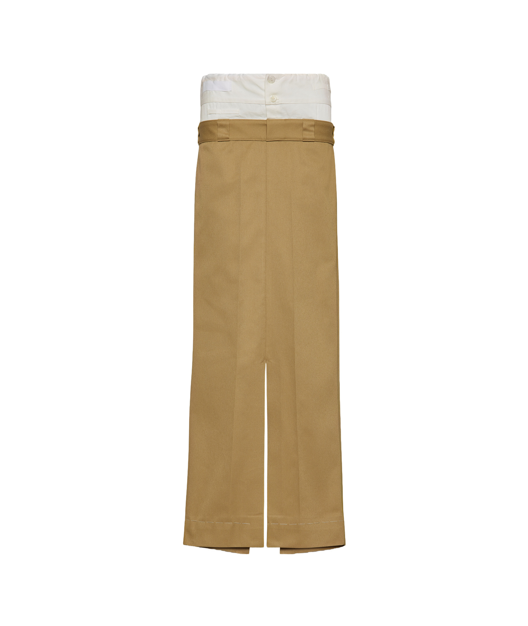 Maison Margiela Skater Chino Long Skirt Woman Camel In Brown