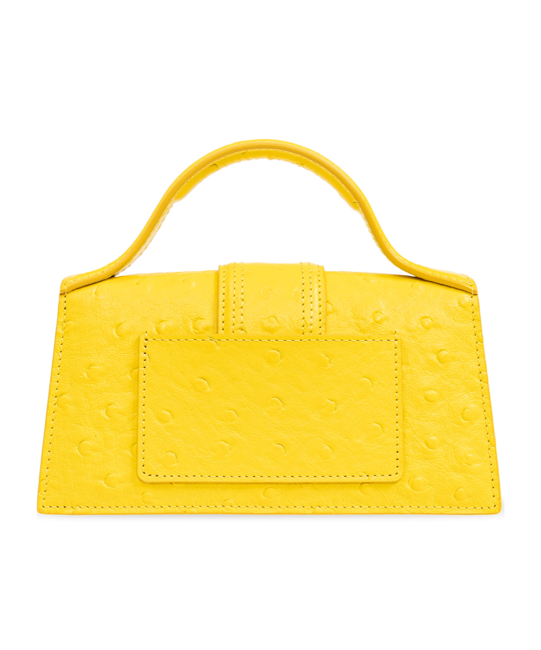Jacquemus Long Ficiu Calf Leather Shoulder Bag In Yellow