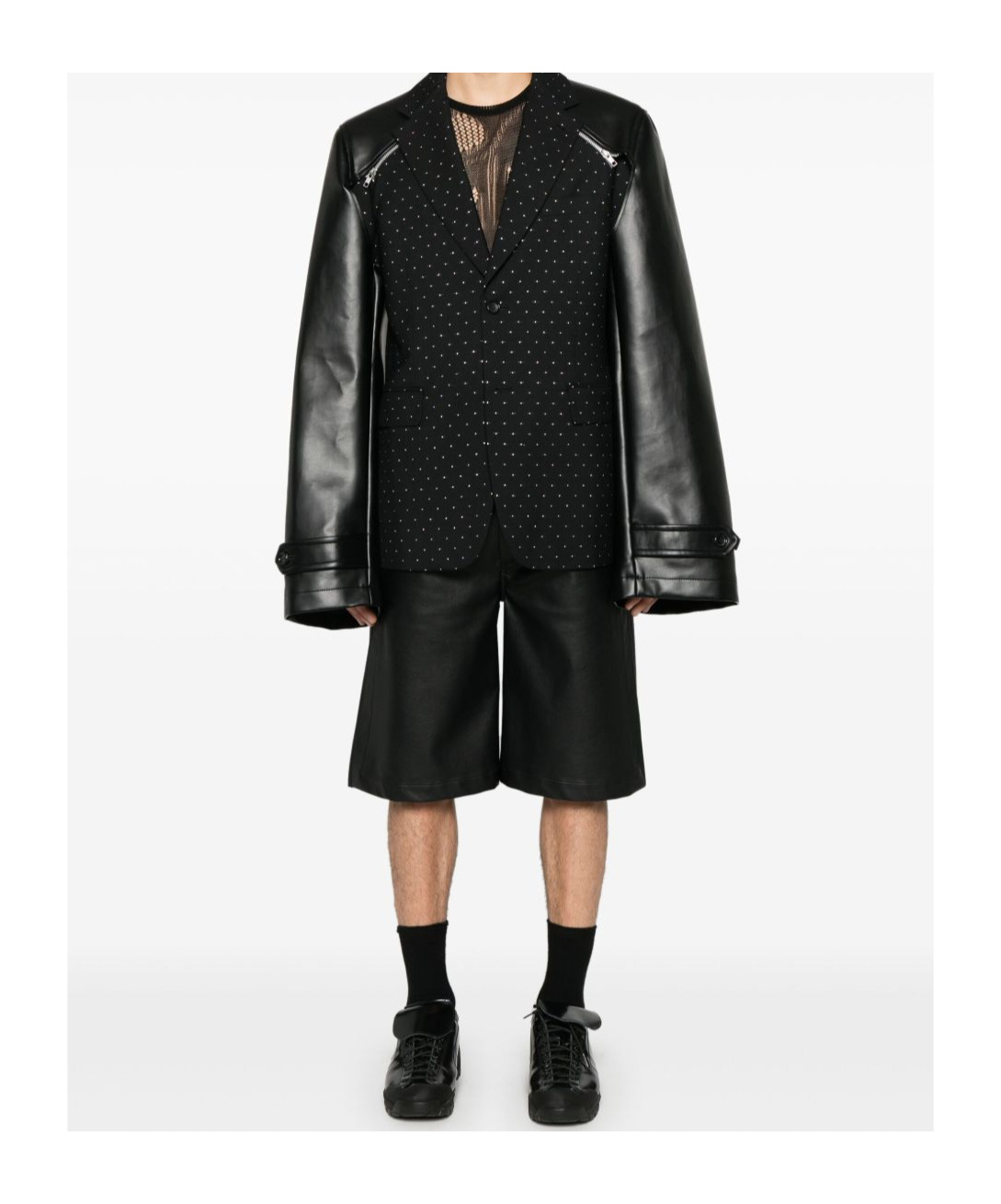 Comme Des Garçons Embellished Blazer In Black