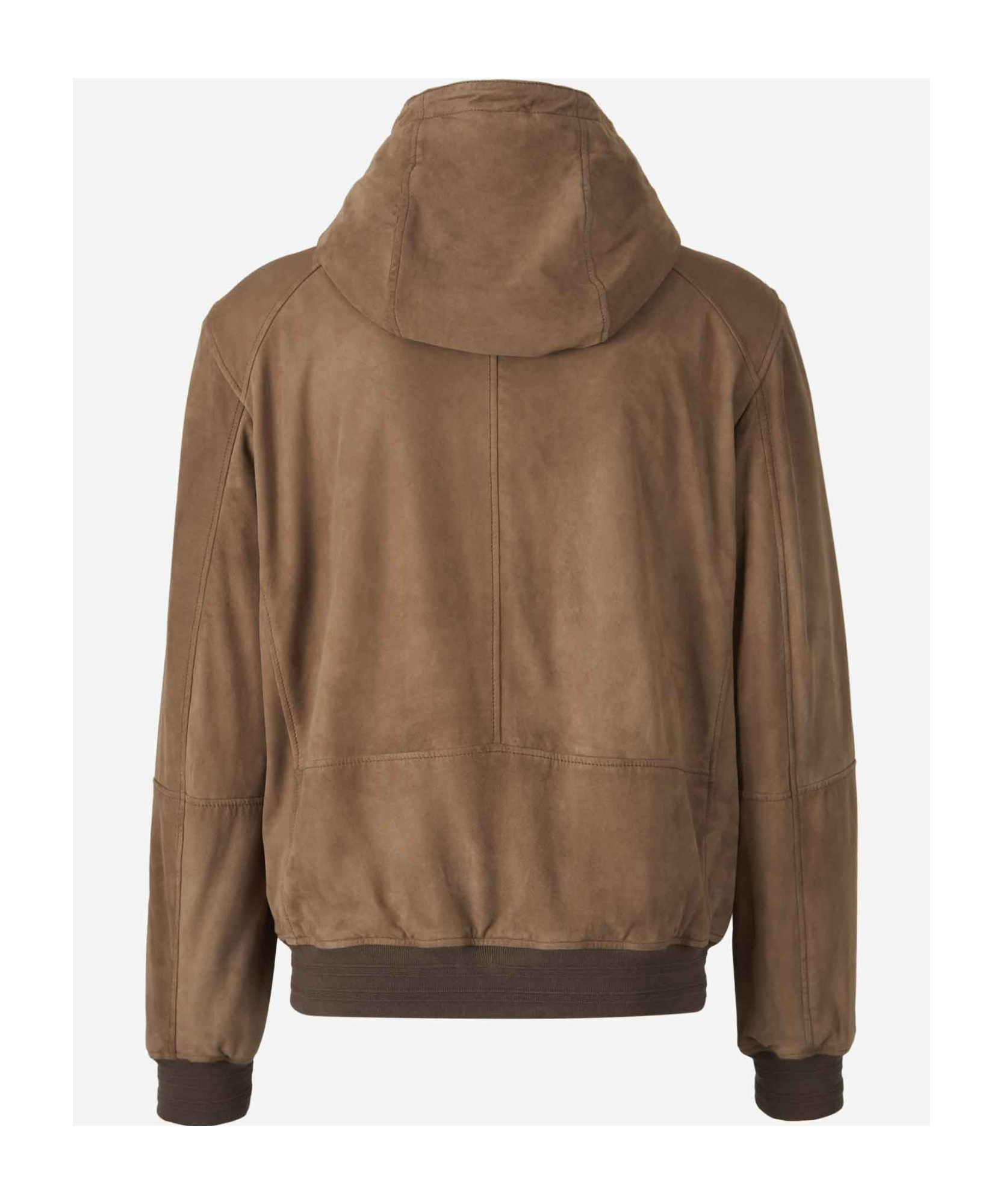 Canali Long-sleeved Casual Jacket In Brown