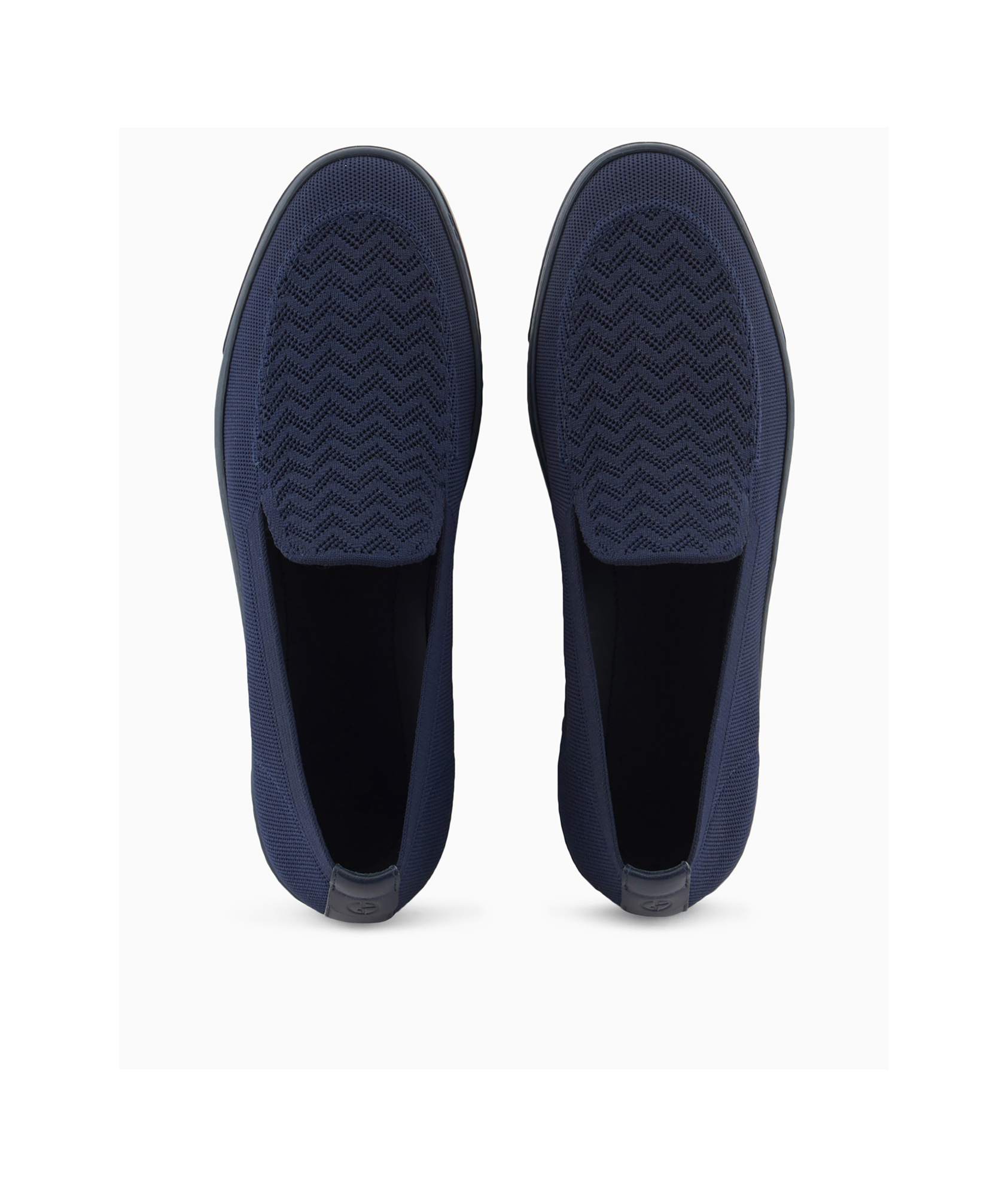 Giorgio Armani Asv Chevron Jacquard Slip-ons In Black