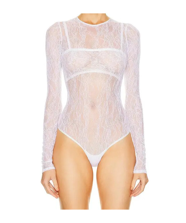 Wardrobe.nyc Long-sleeve Lace Jumpsuit