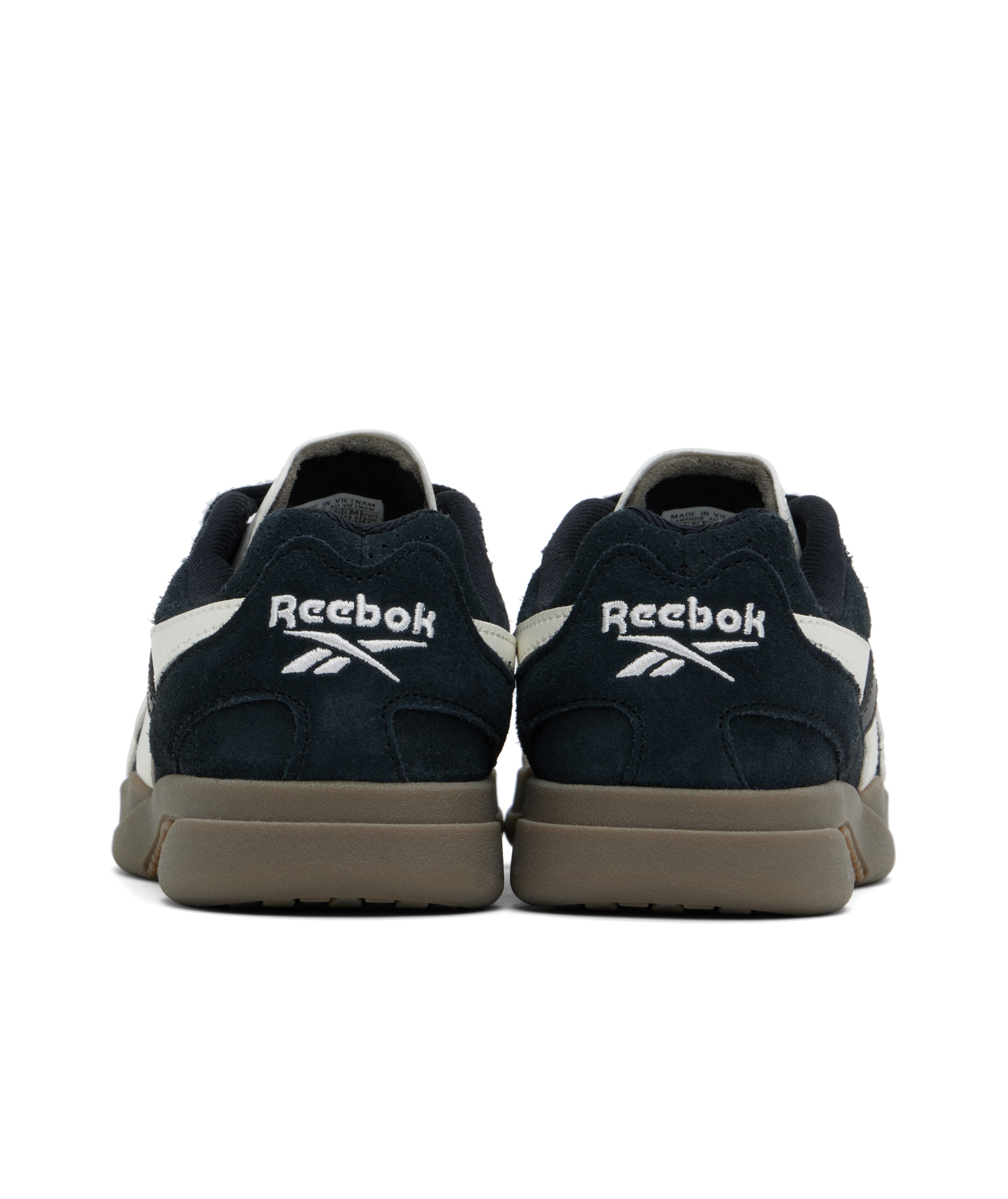 Reebok Round Toe Low-top Sneakers In Black