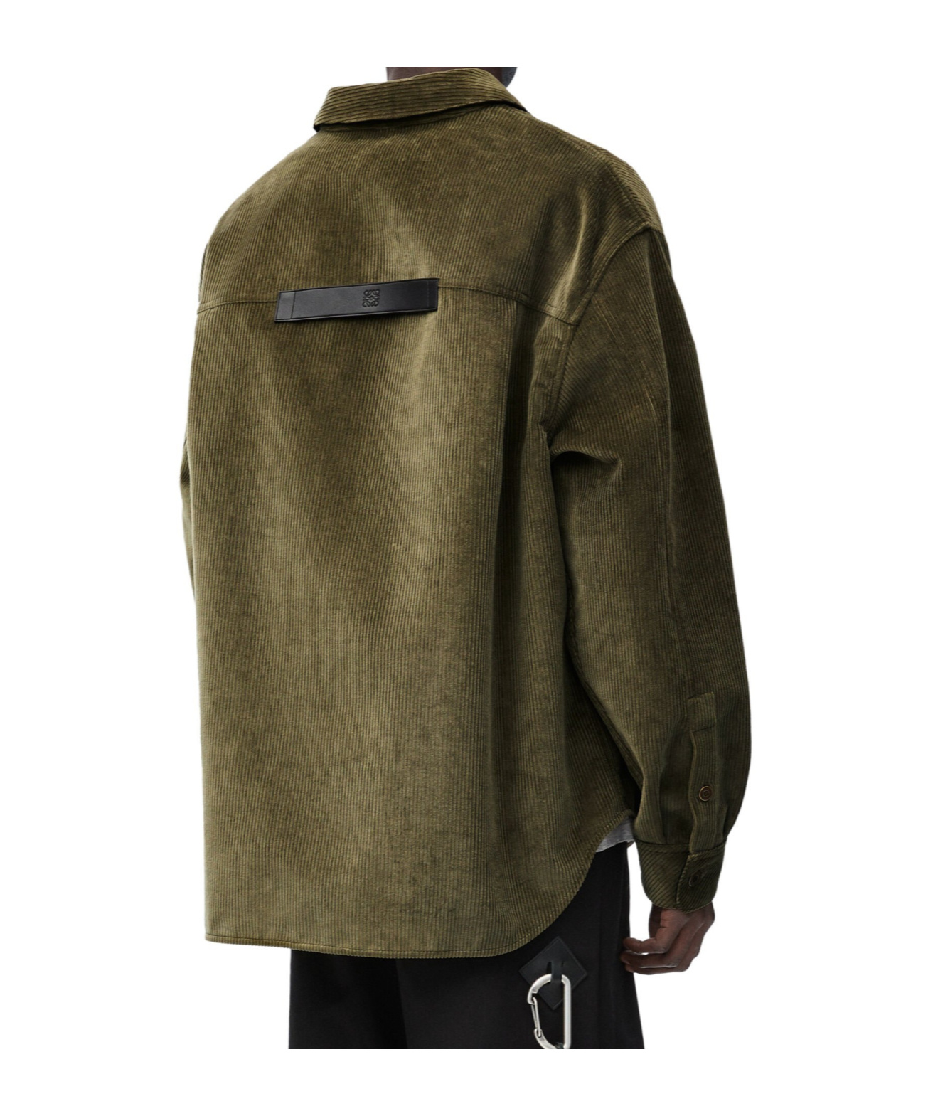 Loewe Cotton Cashmere Blend Casual Jacket In Green