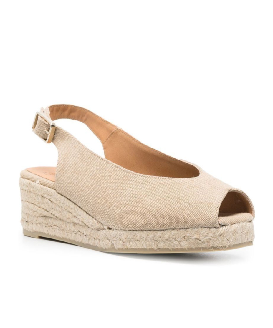CASTAñER STRAW WEDGE SANDALS