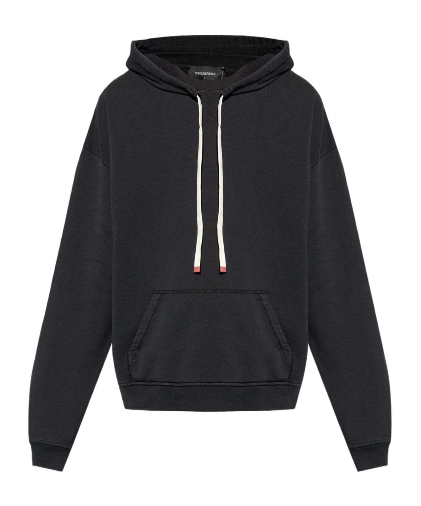 Dsquared2 Kangaroo-pocket Drawstring Hoodie In Black