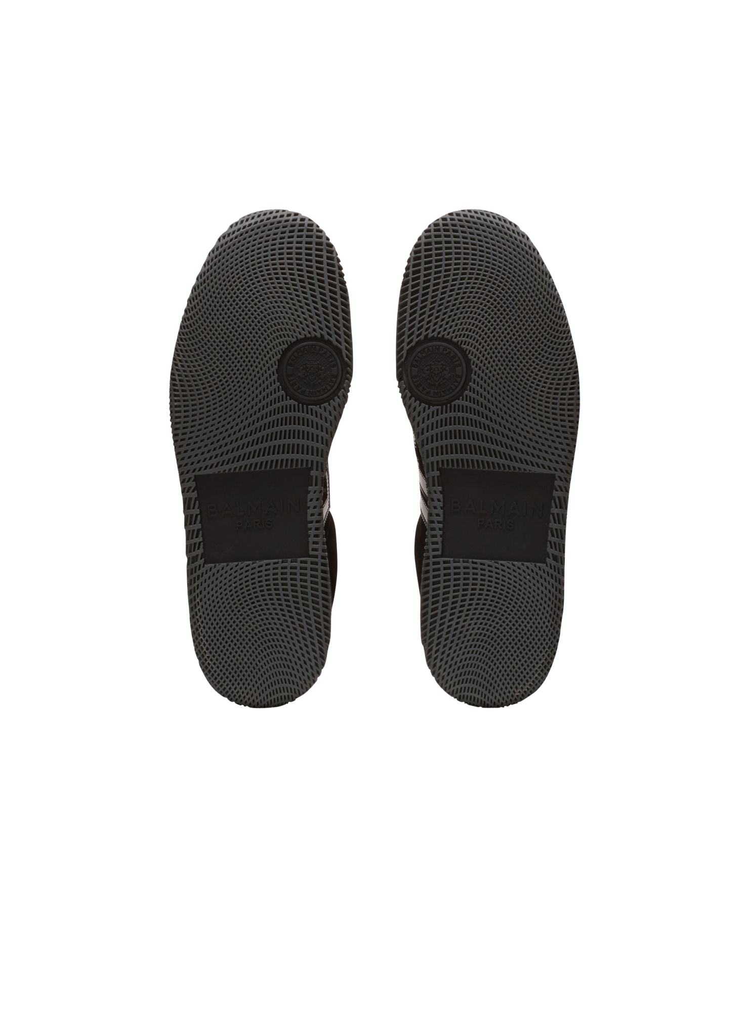 Balmain Swan Suede Low-top Sneakers In Black