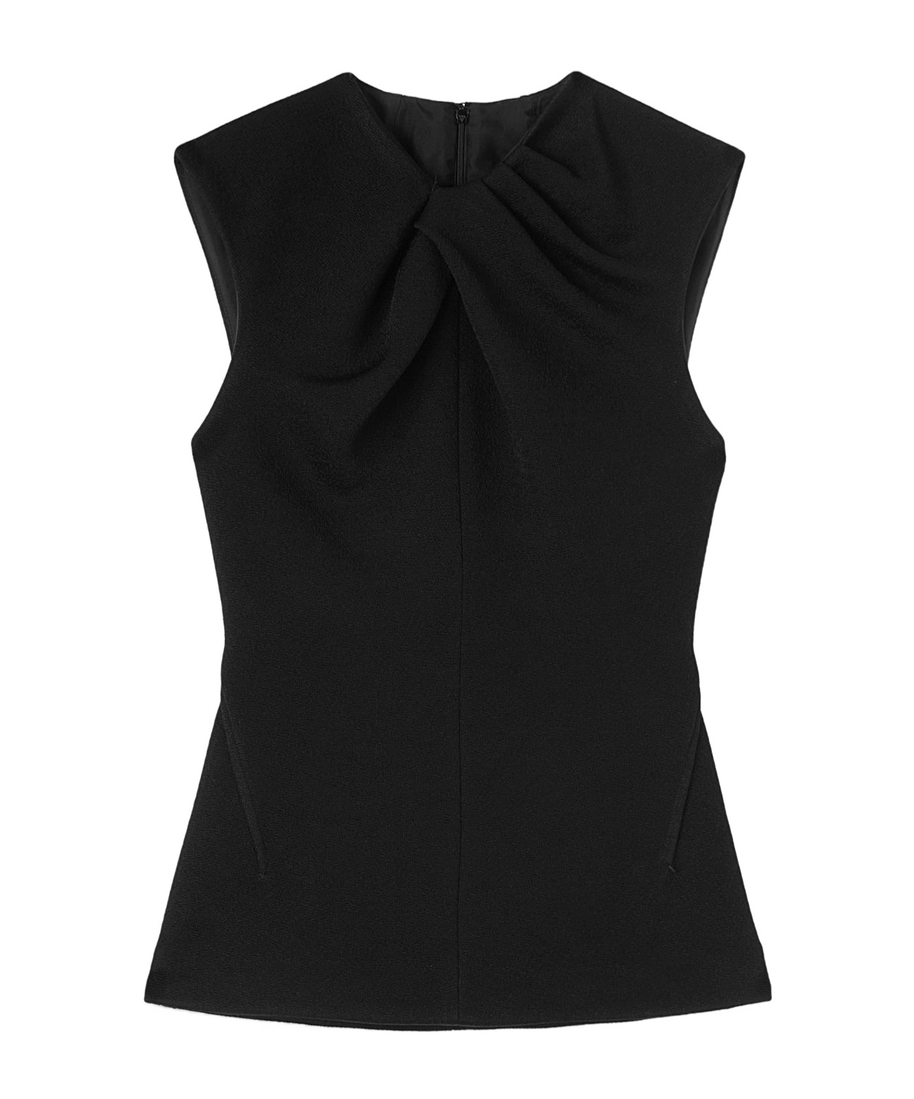 Jil Sander Sleeveless Shirt With Self-tie Detailing In Black