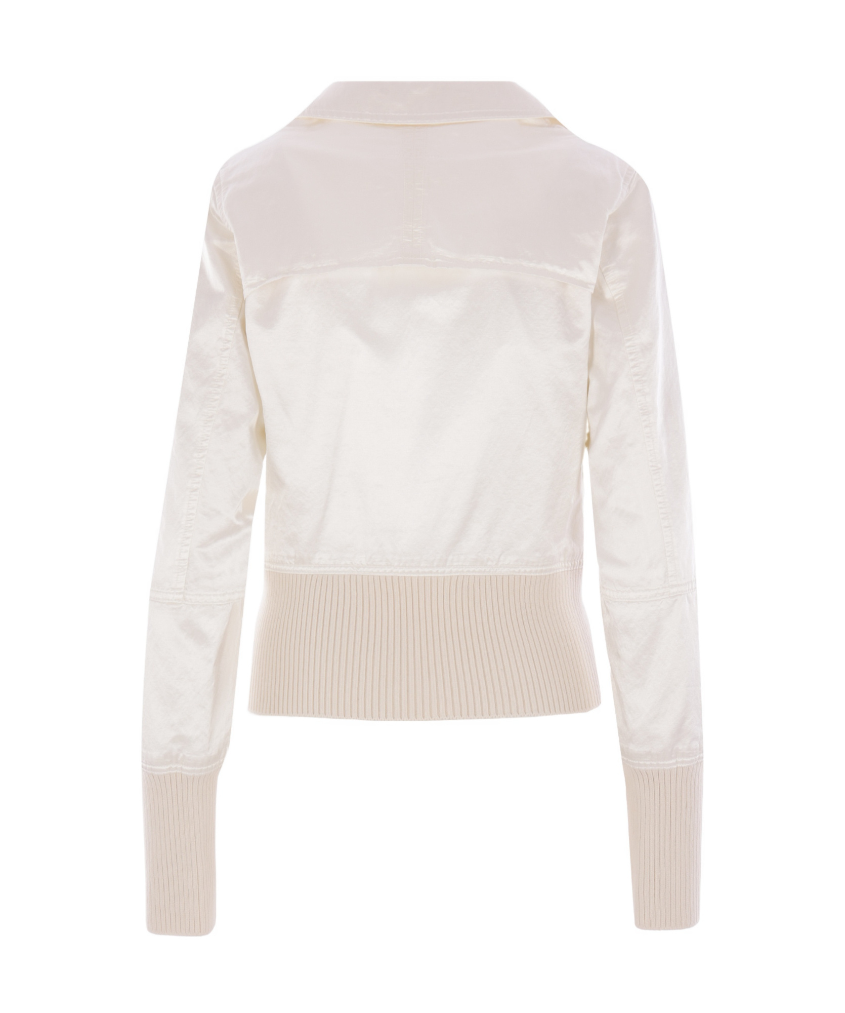 Mm6 Maison Margiela Satin-finish Bomber Jacket In White