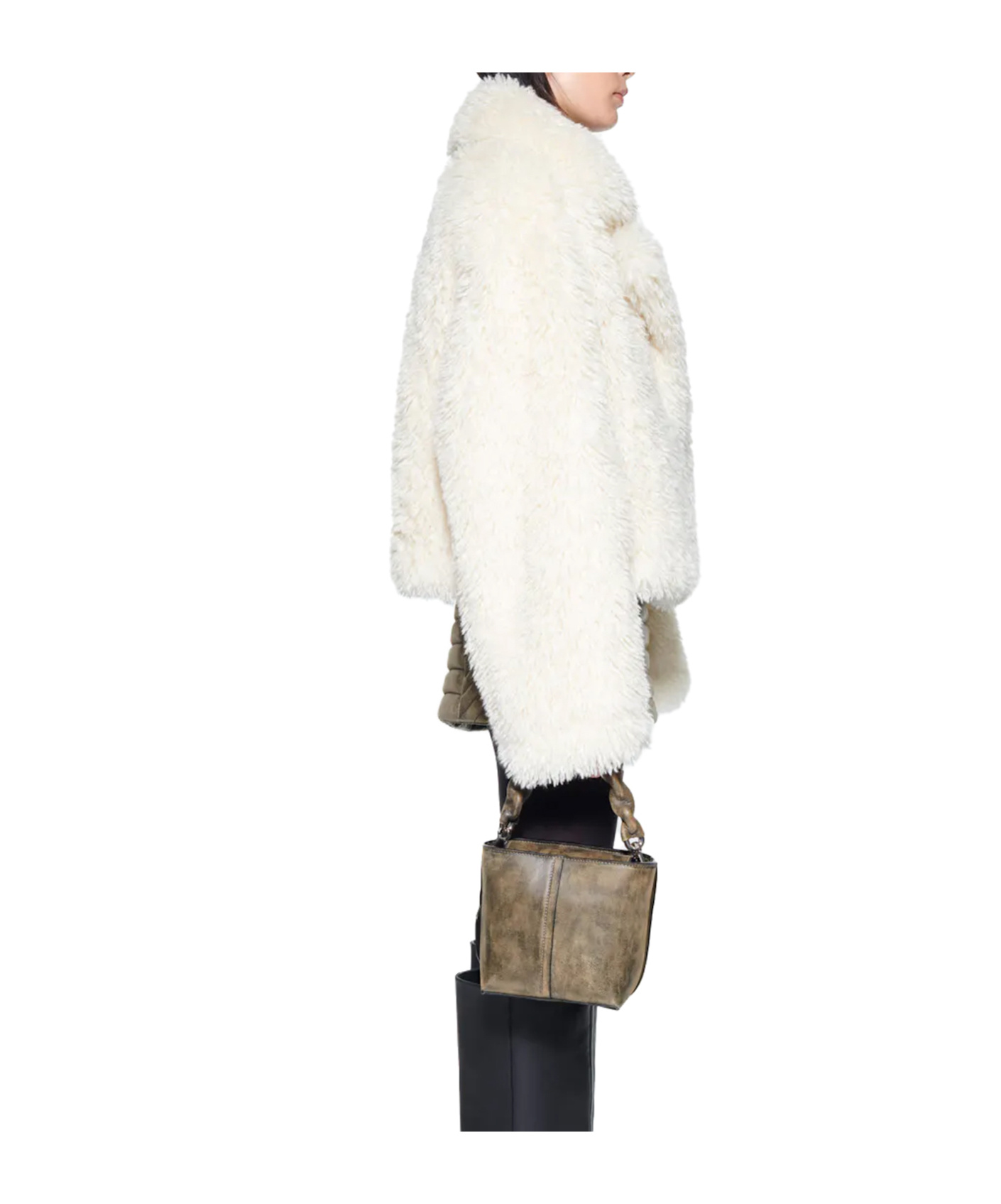 Shop Stand Studio Lapel Long-sleeved Casual Jacket In White