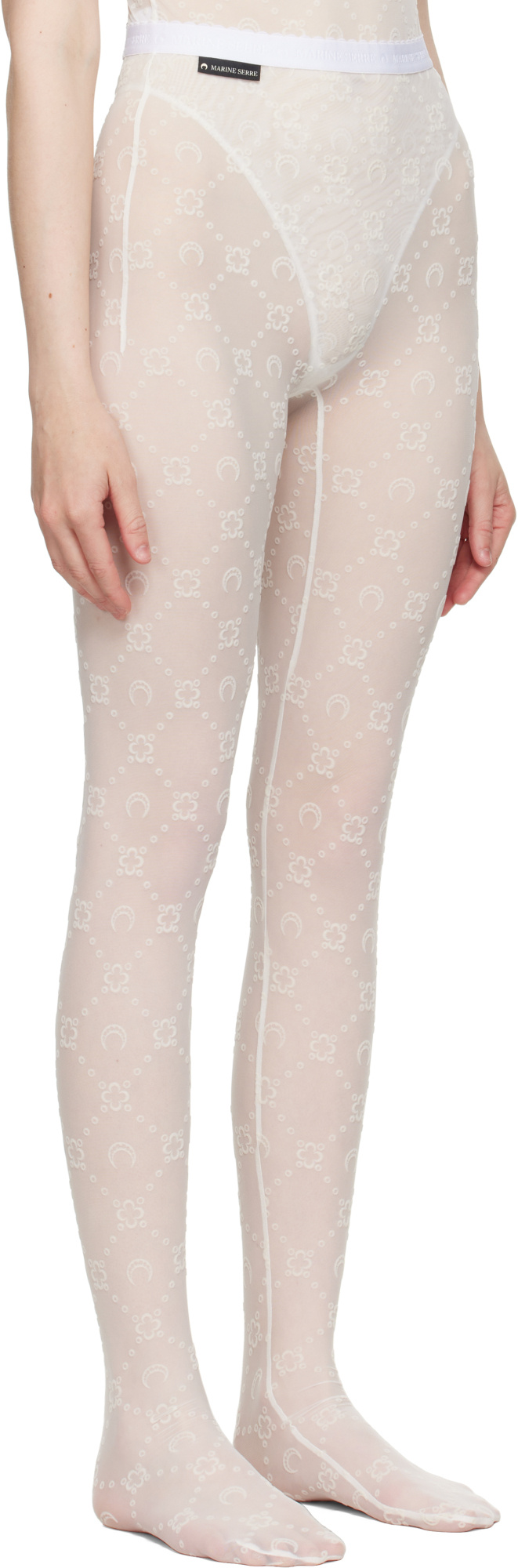 Marine Serre Recycled Mesh Flock Tights