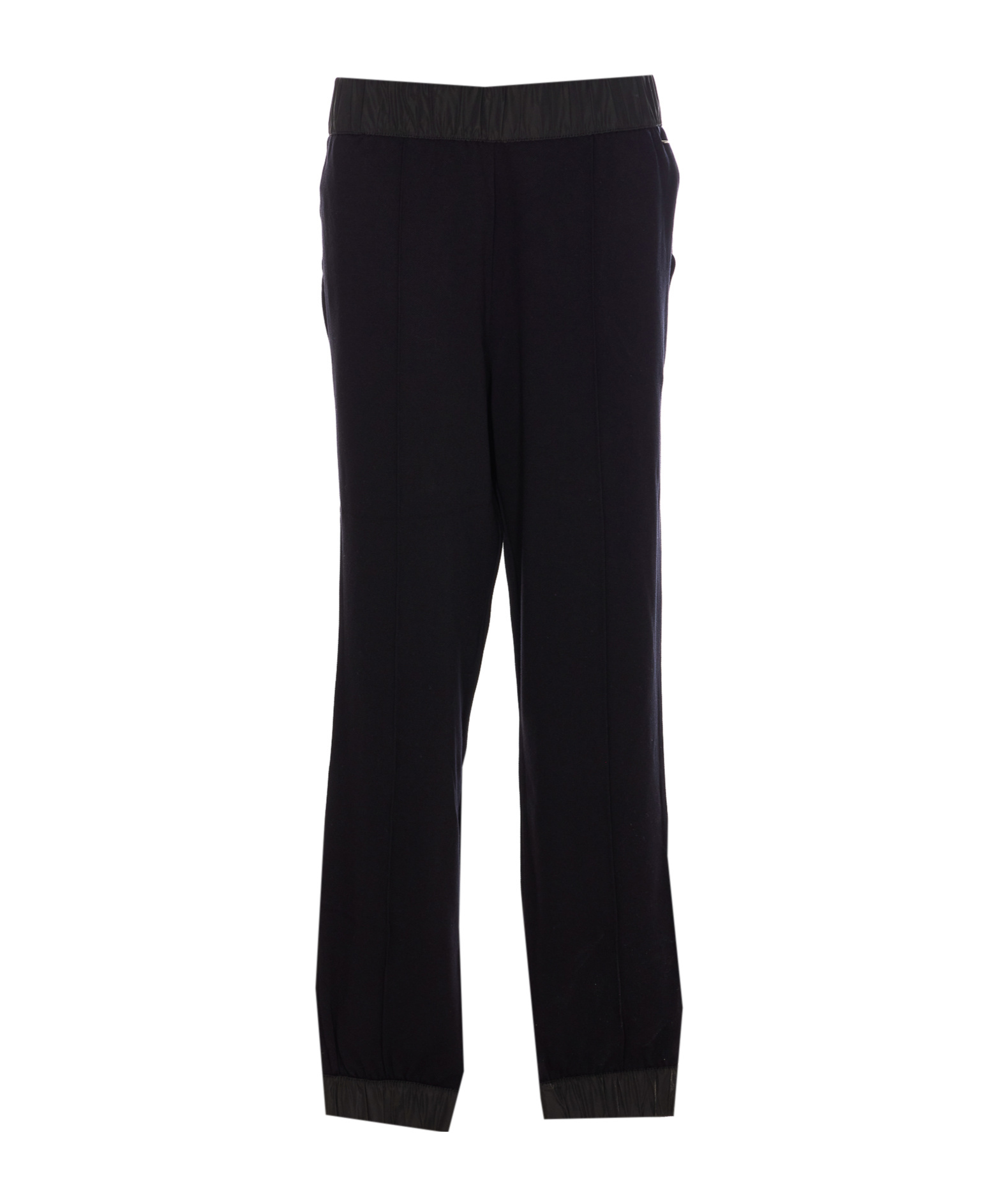 Herno Straight Leg Trousers With Elasticized Waist And Pockets In Black