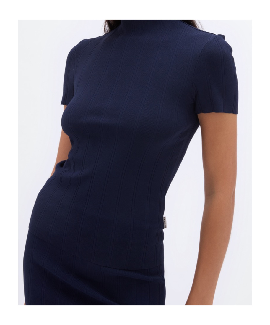 Shop Remain Birger Christensen Wide-ribbed T-shirt