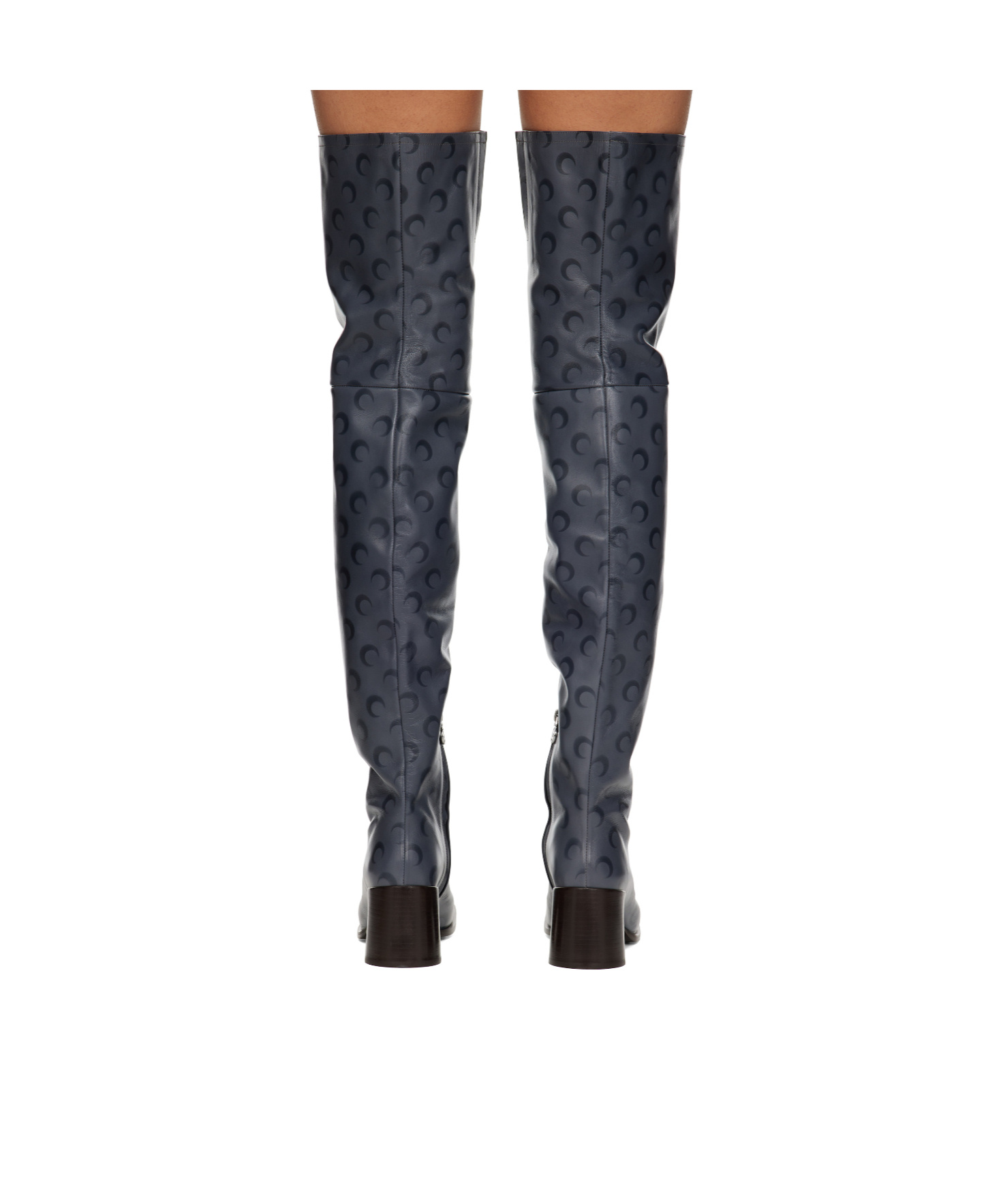 Marine Serre Square-toed Boots In Black