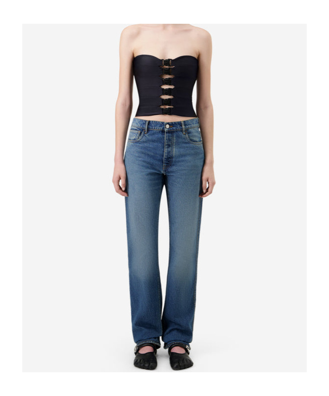 Coperni Multi-button Corset Top In Black