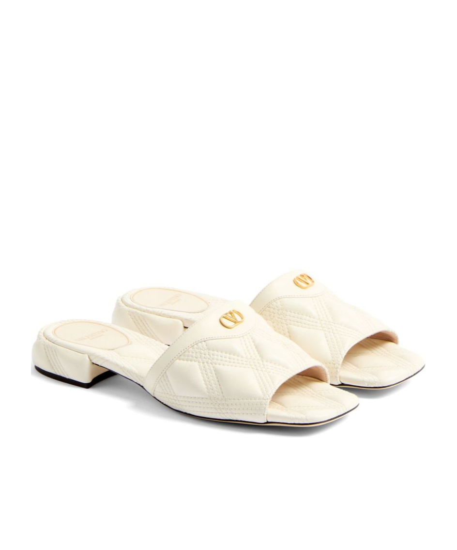Valentino Open-toed Slippers In White