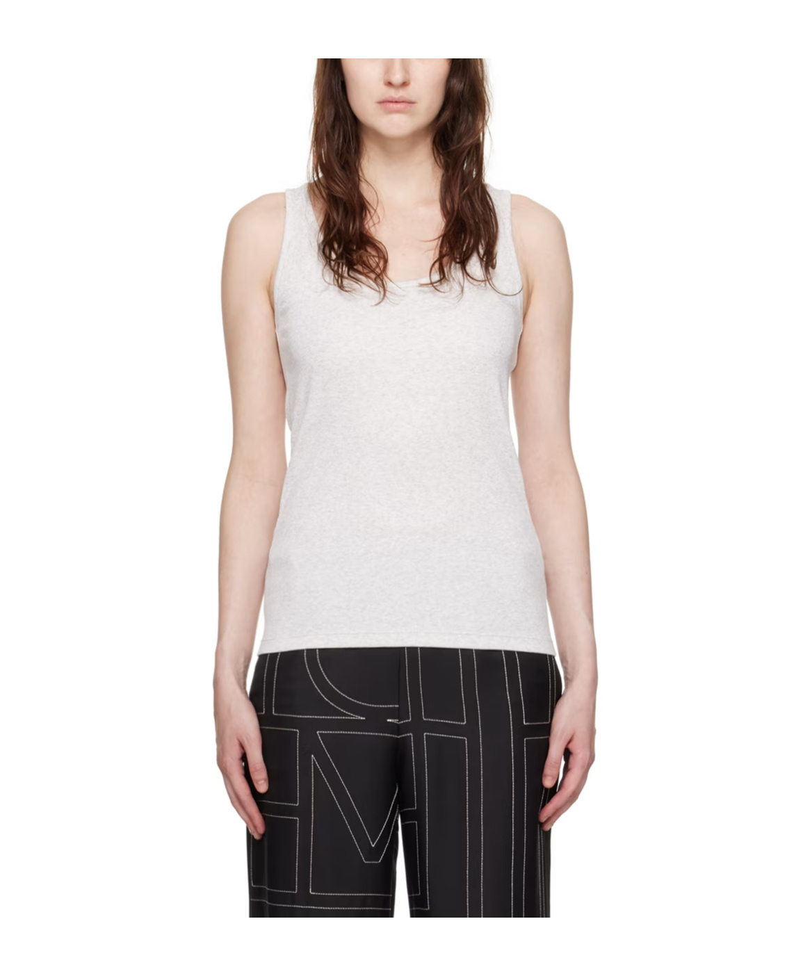 Totême Espera Ribbed Stretch Cotton-blend Top In Multicolor