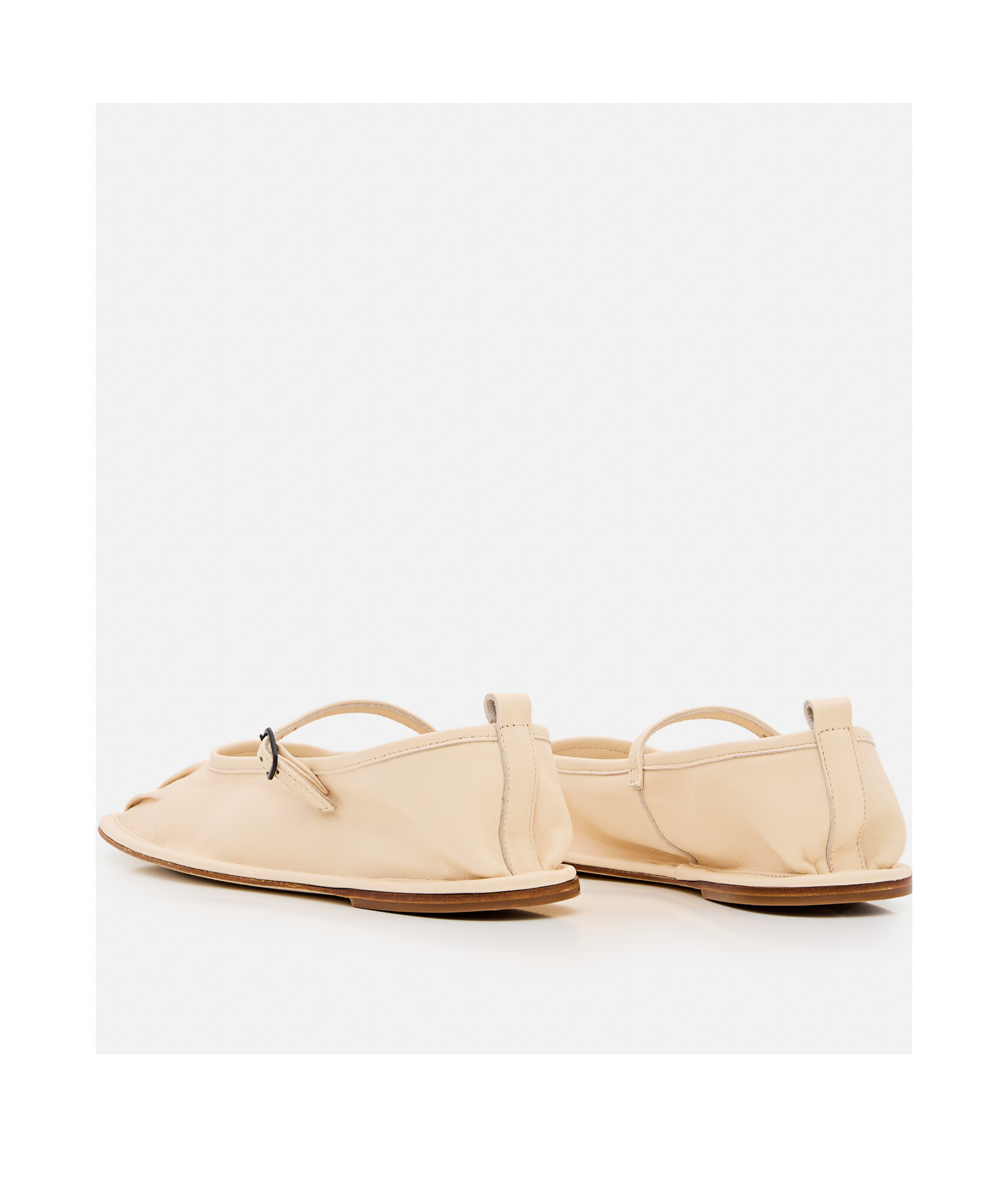 Hereu Off-white Dansa Ballerina Flats In Nude