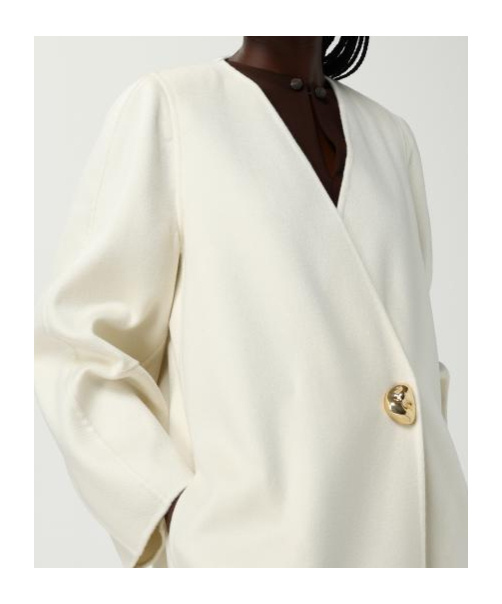 Fabiana Filippi Single-button Wrap Coat In White