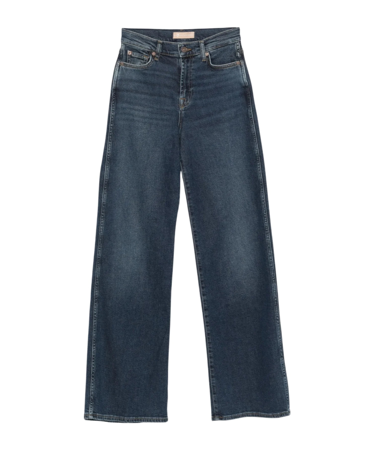 7 For All Mankind Wide-leg High-waist Denim Jeans In Blue