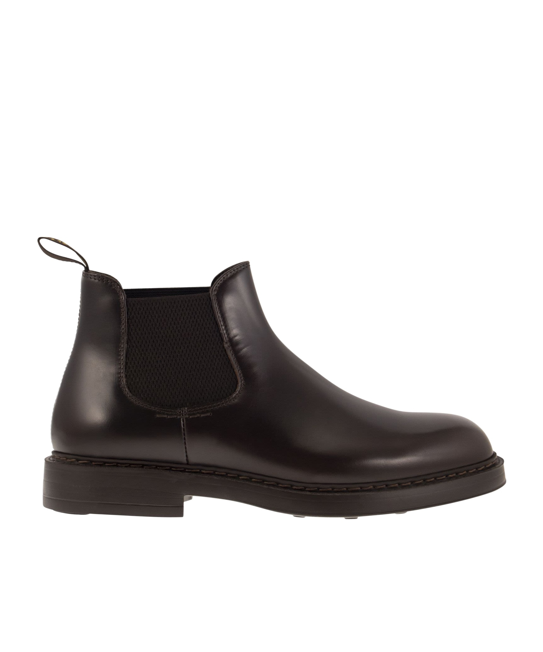 Doucal's Black Leather Ankle Boot In Black