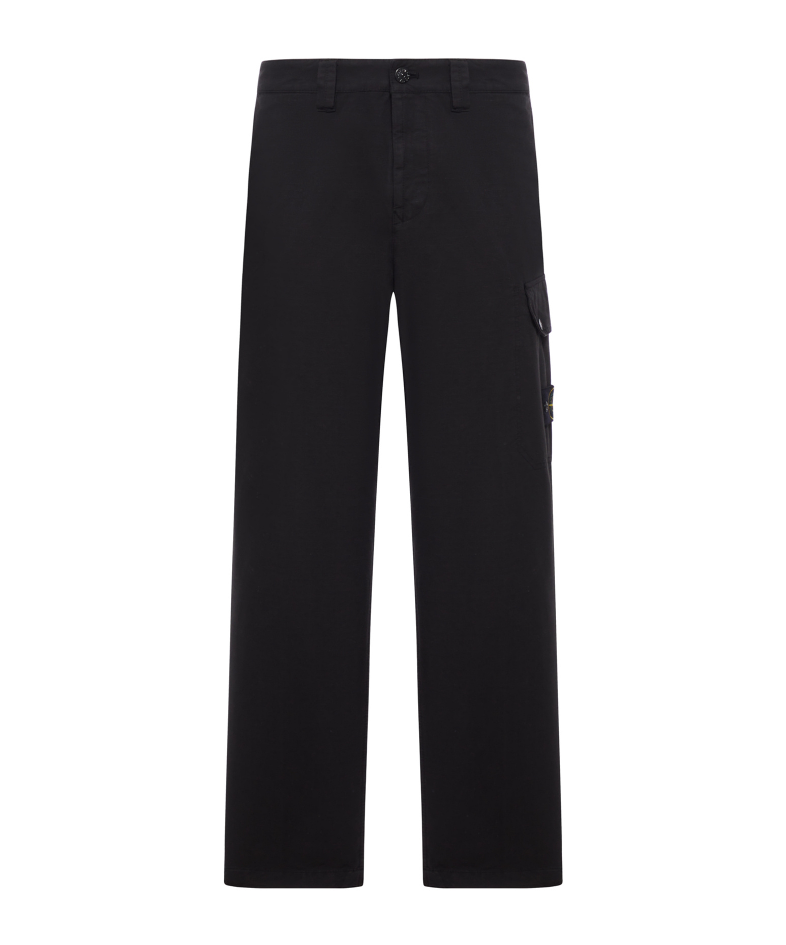 Stone Island Cotton Cargo Trousers Clothing In Black