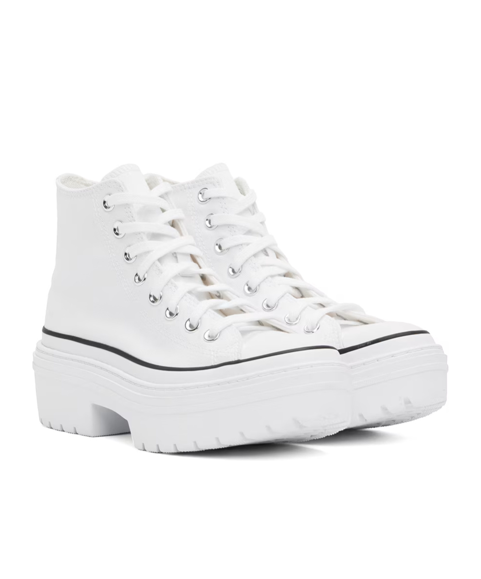 Converse Chuck Taylor All Star High Top Notched Heel Platform Sneakers Women In White