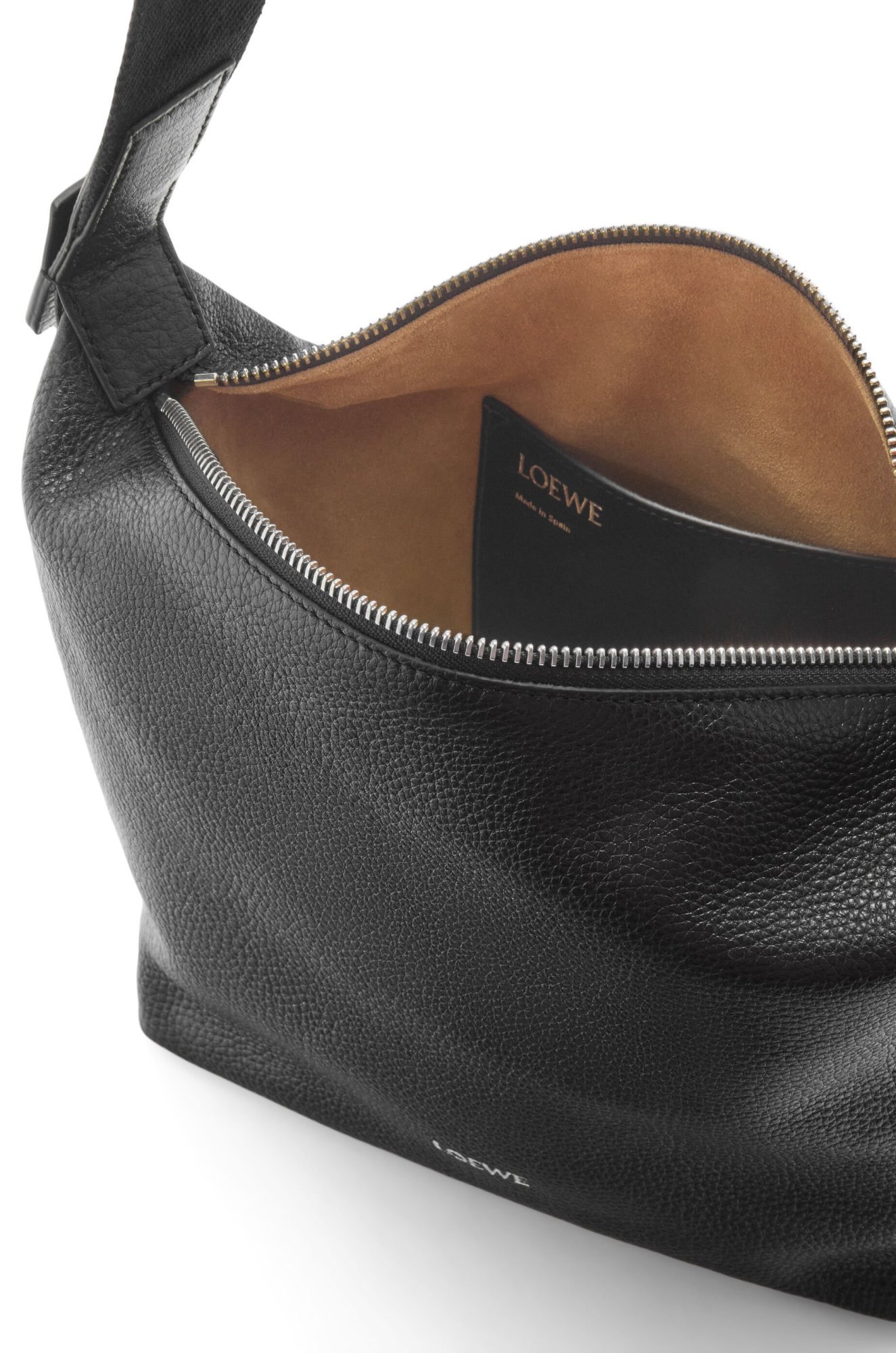 Loewe Small Cubi Crossbody Bag In Supple Grained Calfskin In Black