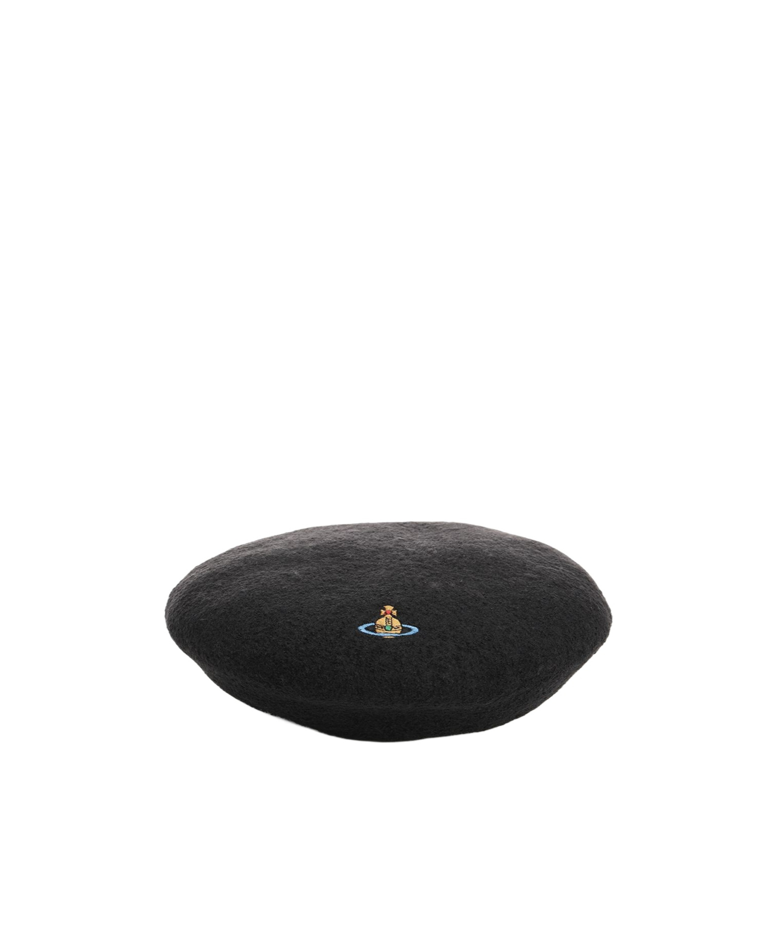 Vivienne Westwood Orb-embroidered Beret In Black