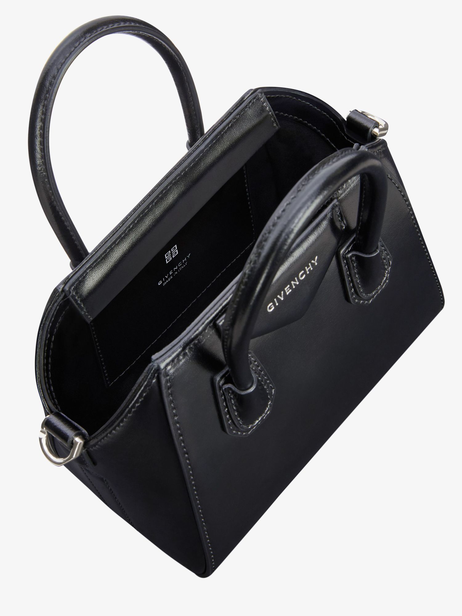 Givenchy Mini Antigona Leather Tote Bag In Black